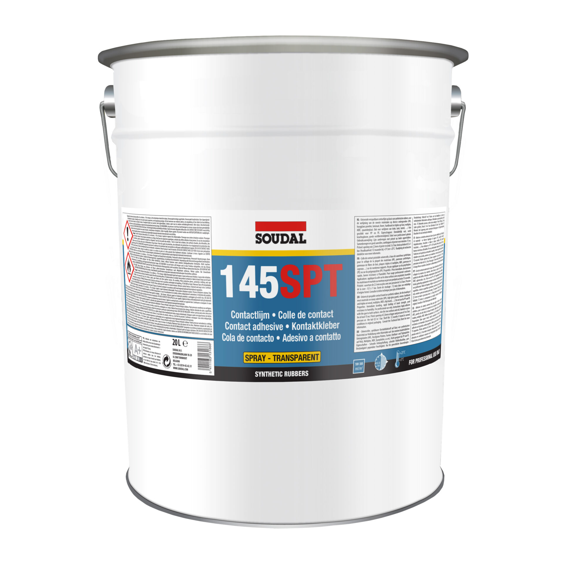 SOUDAL 45SPT TRANSPARENT CONTACT ADHESIVE SPRAY