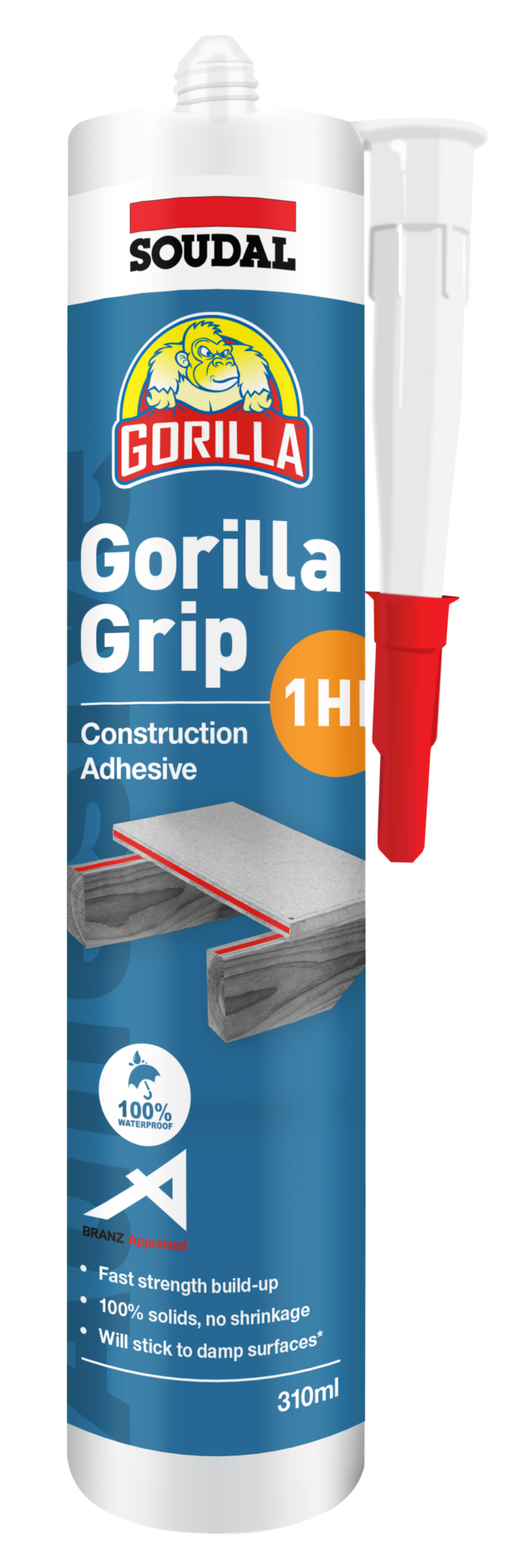 Gorilla Grip 1 Hour Cure | Construction Adhesives | Soudal NZ