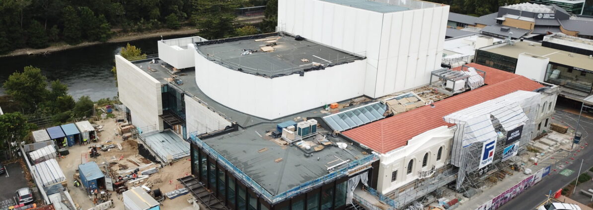 Building Process of the Waikato Regional Theatre.