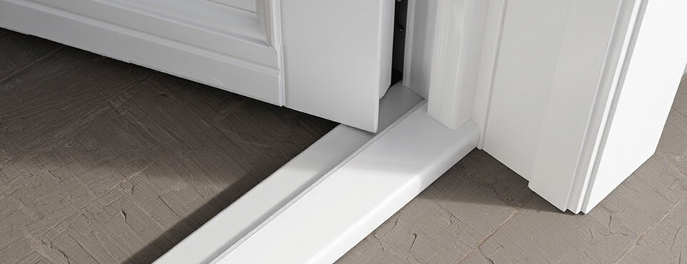 Sealing a door threshold with Soudal Fix ALL High Tack for a strong, durable finish